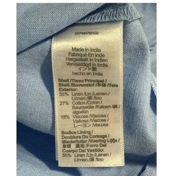 NEW Madewell Women’s Size 10 Sweetheart Midi Dress in Linen-Cotton Blend NWT - Picture 6 of 8